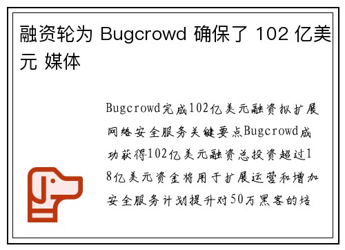融资轮为 Bugcrowd 确保了 102 亿美元 媒体